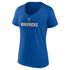 Cooper Flagg Dallas Mavericks Women's Name & Number V-Neck T-Shirt Blue