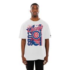 Chicago Cubs New Era Big Graphic Domestic T-Shirt - White - New Era on Sale