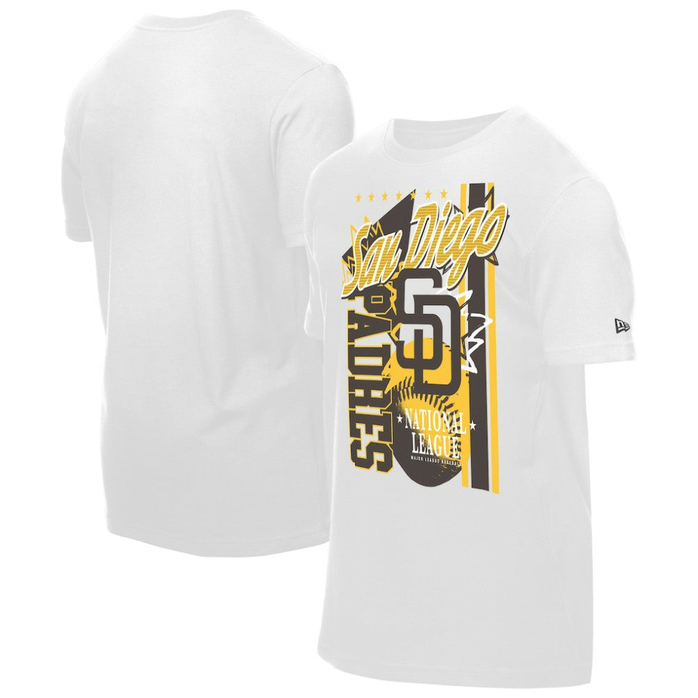 San Diego Padres New Era Big Graphic Domestic T-Shirt - White - New Era Online