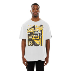 San Diego Padres New Era Big Graphic Domestic T-Shirt - White - New Era Online