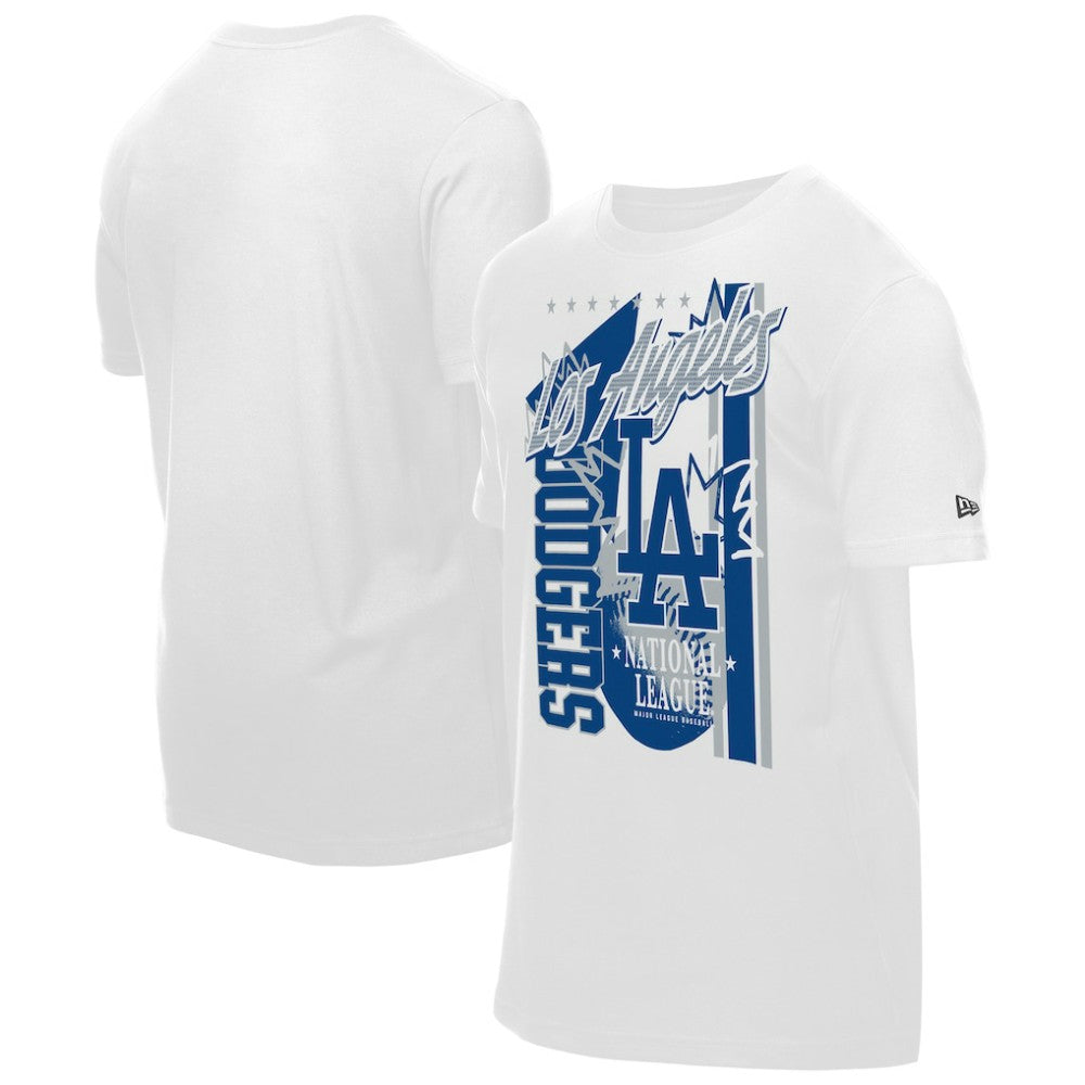 Los Angeles Dodgers New Era Big Graphic Domestic T-Shirt - White - New Era Lifestyle