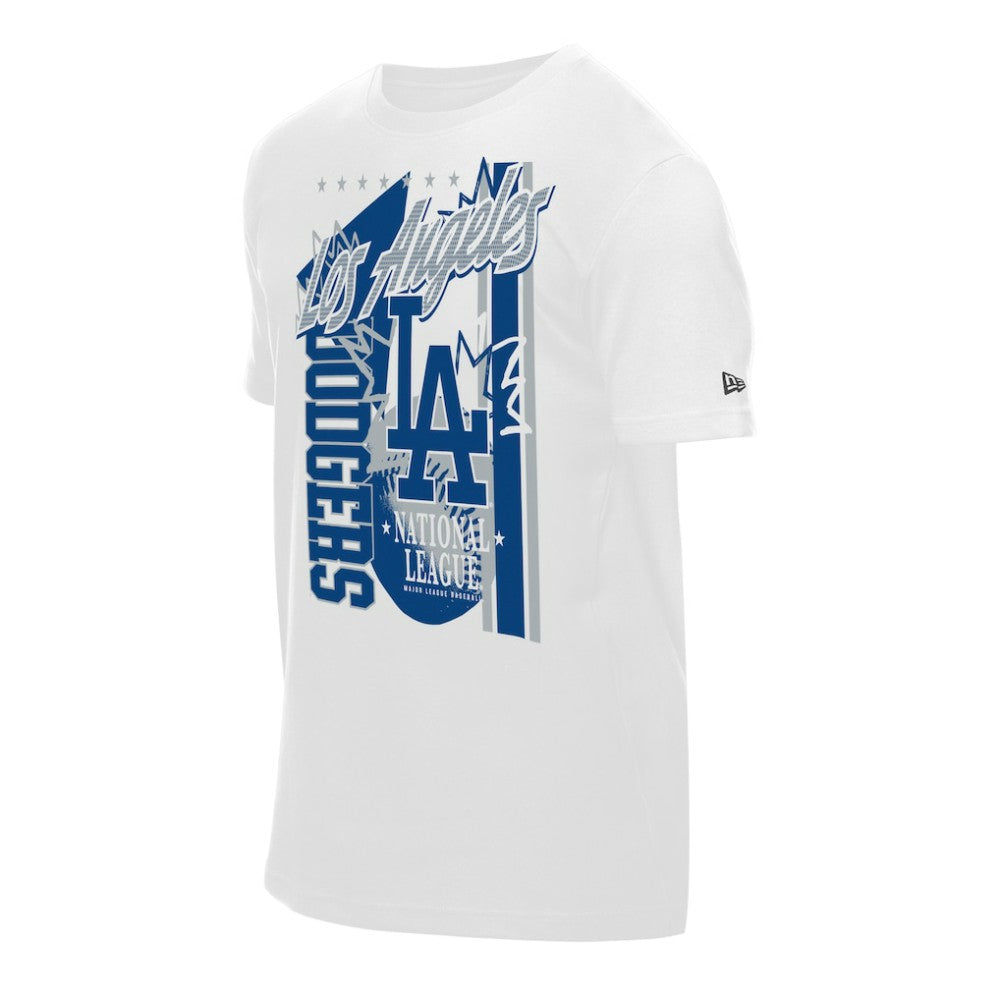 Los Angeles Dodgers New Era Big Graphic Domestic T-Shirt - White - New Era Lifestyle