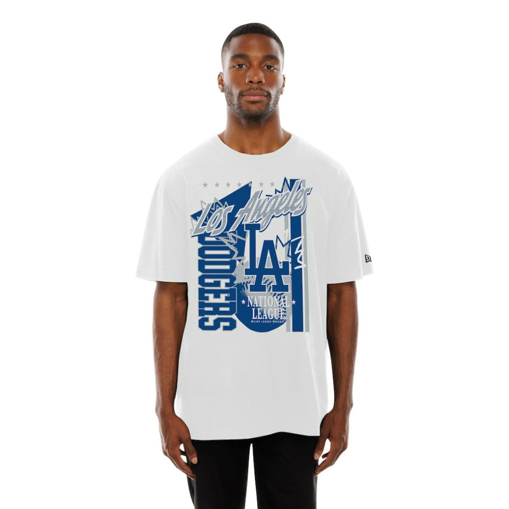 Los Angeles Dodgers New Era Big Graphic Domestic T-Shirt - White - New Era Lifestyle
