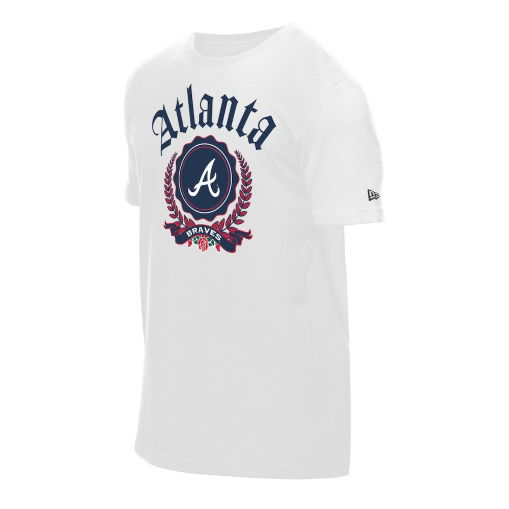 Atlanta Braves New Era Fleur Domestic T-Shirt - White - New Era on Sale