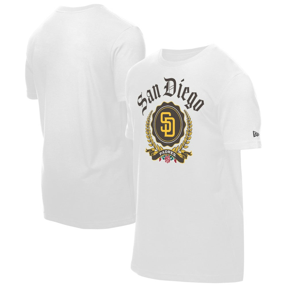 San Diego Padres New Era Fleur Domestic T-Shirt - White - New Era Lifestyle