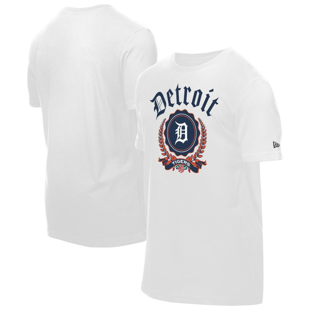 Detroit Tigers New Era Fleur Domestic T-Shirt - White - New Era on Sale