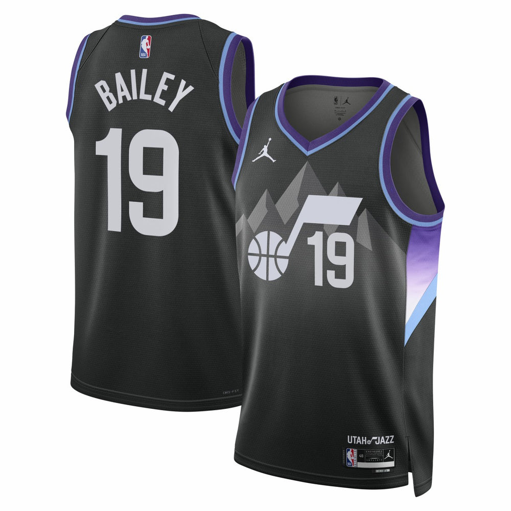 Ace Bailey Utah Jazz Jordan Brand Unisex Swingman Player Jersey Statement Edition Black