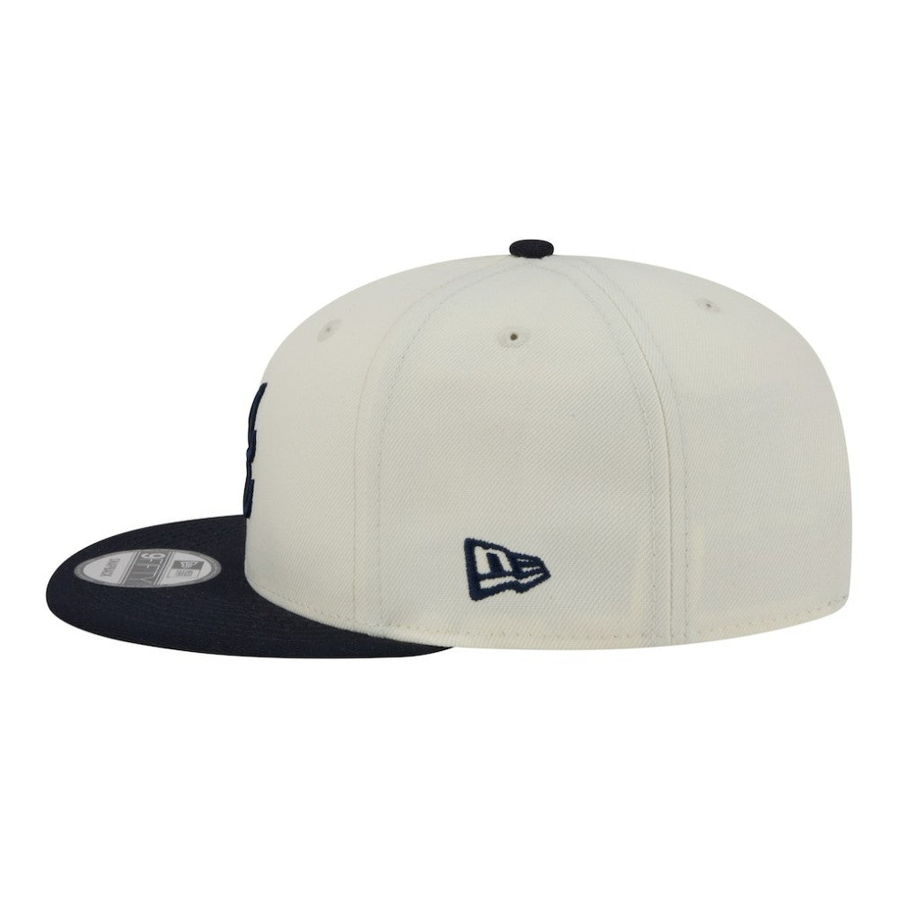 Atlanta Braves New Era Localized 9FIFTY Snapback Hat - Cream/Navy - New Era on Sale