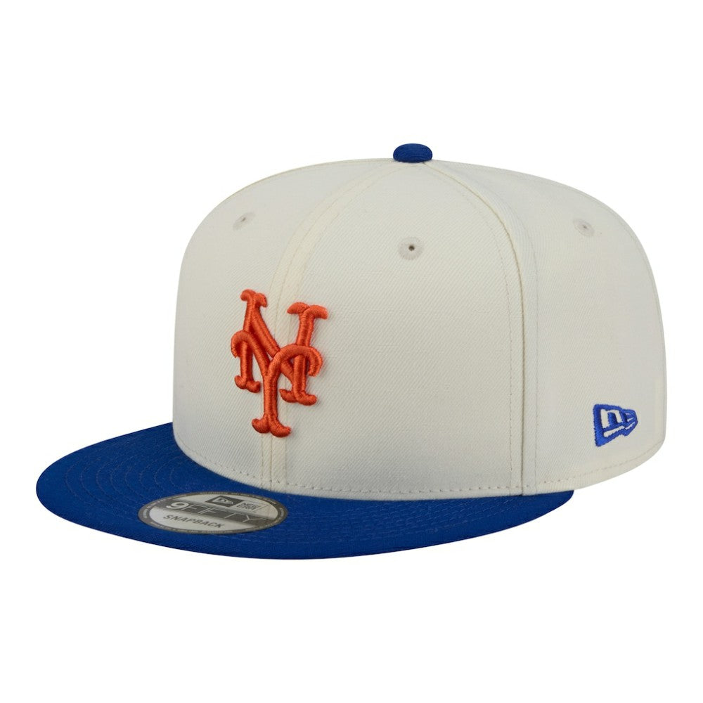 New York Mets New Era Localized 9FIFTY Snapback Hat - Cream/Royal - New Era Discount