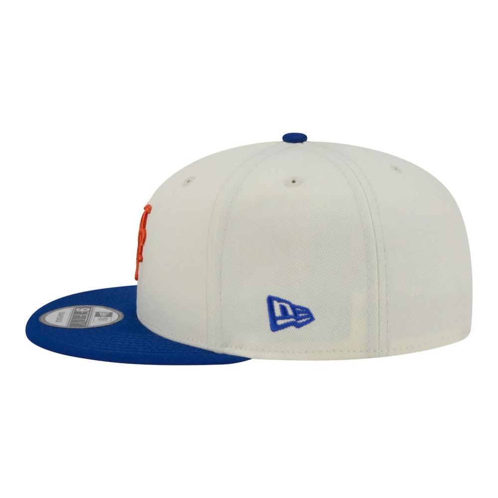 New York Mets New Era Localized 9FIFTY Snapback Hat - Cream/Royal - New Era Discount