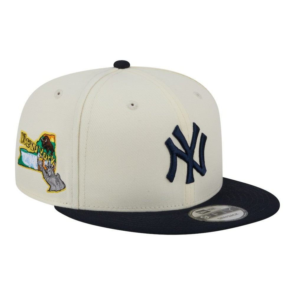 New York Yankees New Era Localized 9FIFTY Snapback Hat - Cream/Navy - New Era Sale