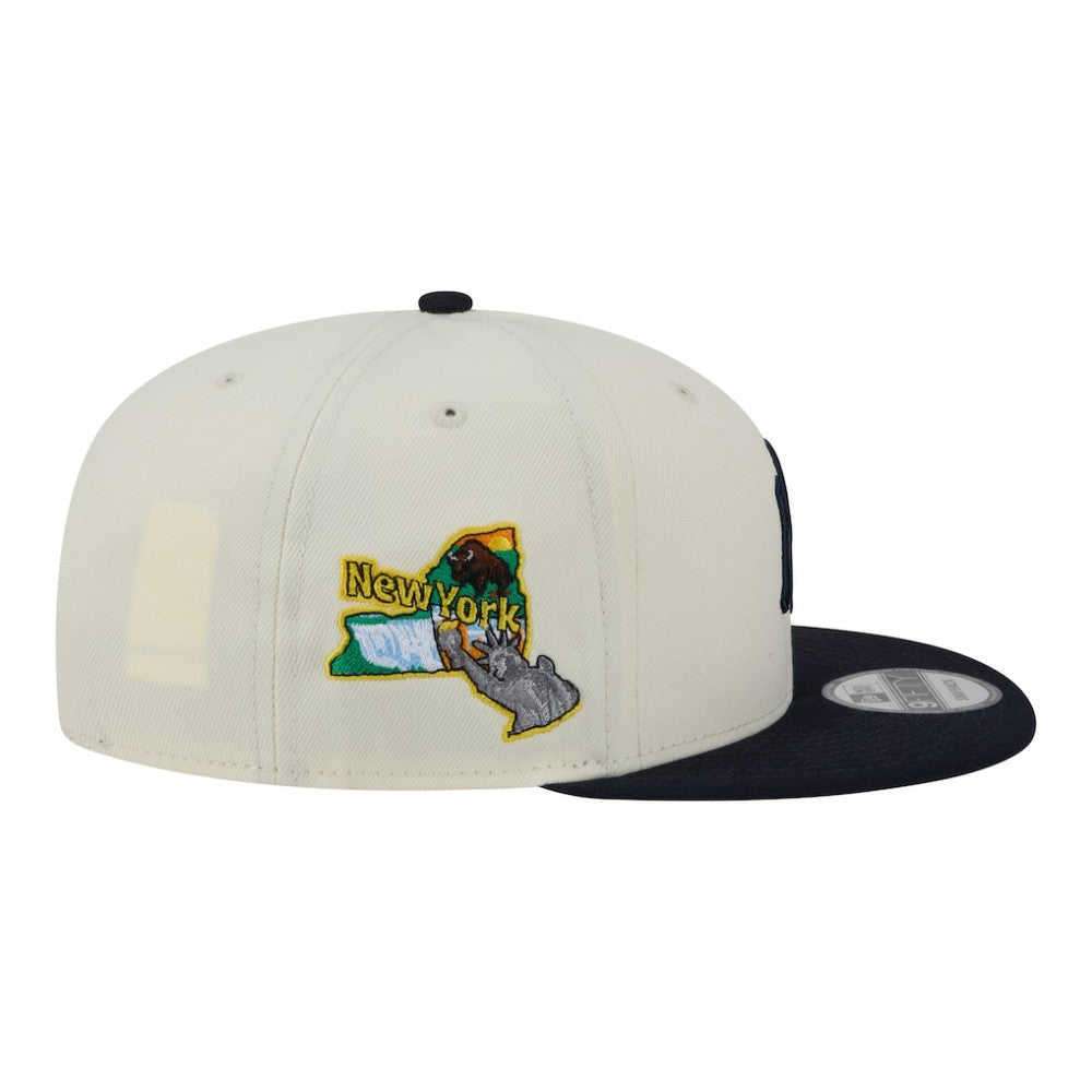 New York Yankees New Era Localized 9FIFTY Snapback Hat - Cream/Navy - New Era Sale