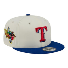Texas Rangers New Era Localized 9FIFTY Snapback Hat - Cream/Royal - New Era Lifestyle