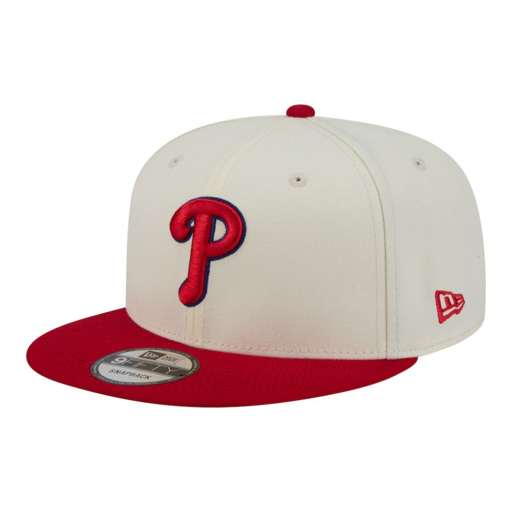 Philadelphia Phillies New Era Localized 9FIFTY Snapback Hat - Cream/Red - New Era on Sale
