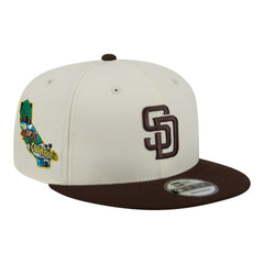 San Diego Padres New Era Localized 9FIFTY Snapback Hat - Cream/Brown - New Era Online