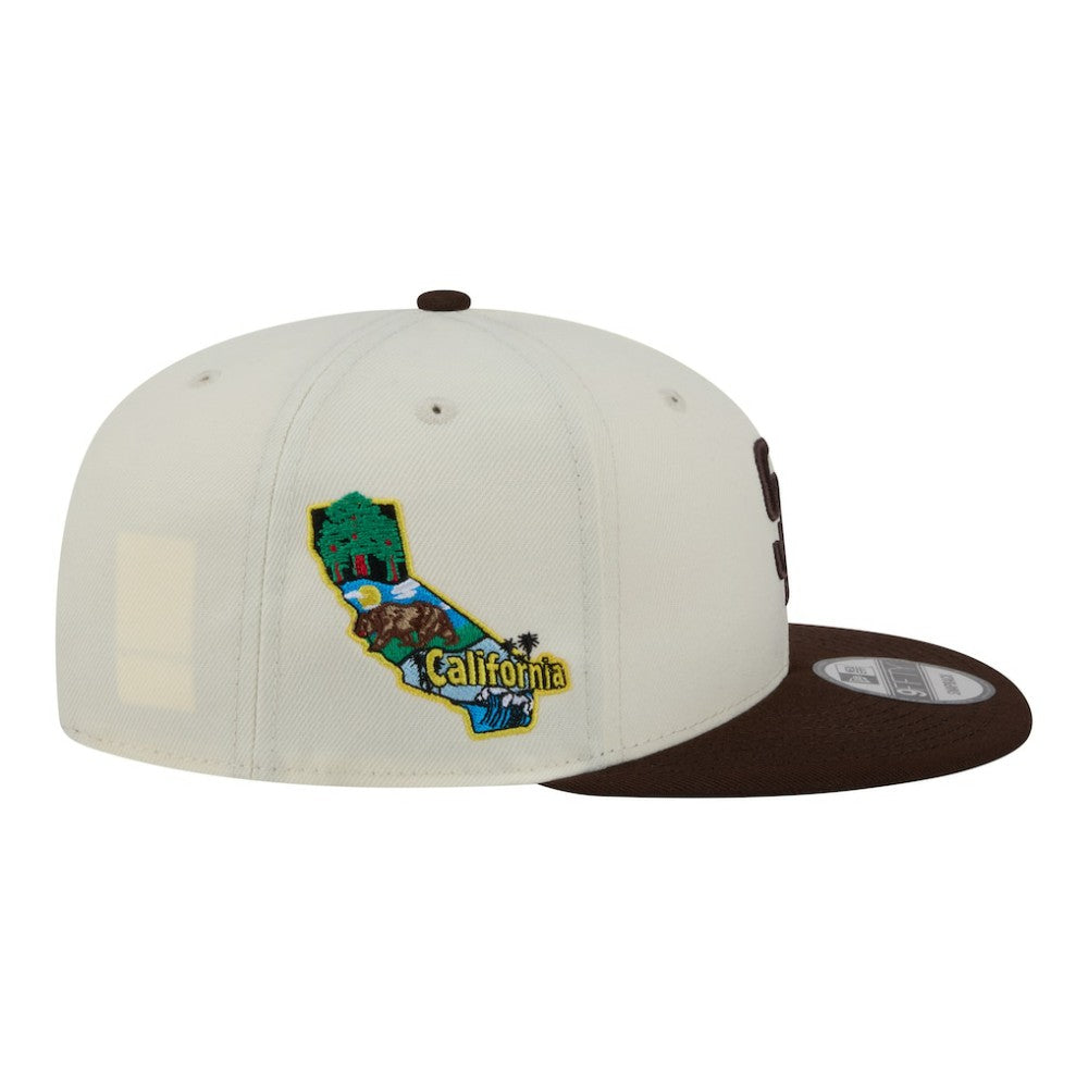 San Diego Padres New Era Localized 9FIFTY Snapback Hat - Cream/Brown - New Era Online