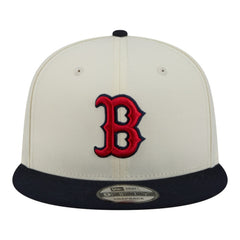 Boston Red Sox New Era Localized 9FIFTY Snapback Hat - Cream/Navy - New Era Lifestyle