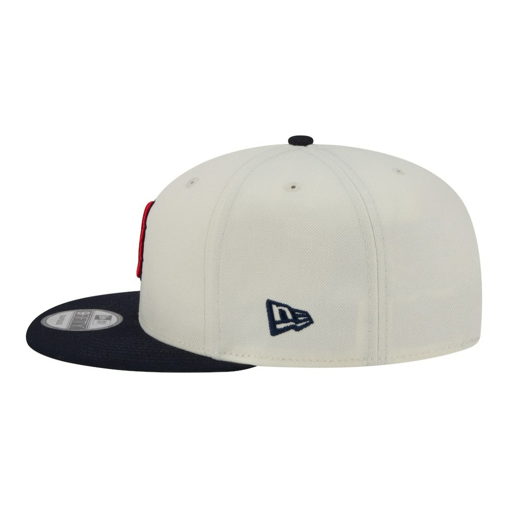Boston Red Sox New Era Localized 9FIFTY Snapback Hat - Cream/Navy - New Era Lifestyle