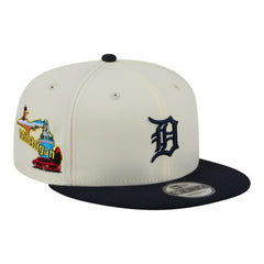 Detroit Tigers New Era Localized 9FIFTY Snapback Hat - Cream/Navy - New Era Sale