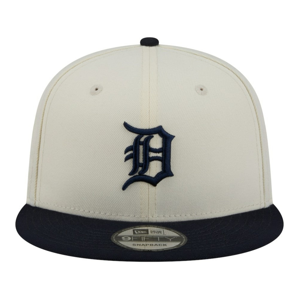 Detroit Tigers New Era Localized 9FIFTY Snapback Hat - Cream/Navy - New Era Sale