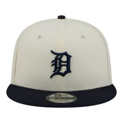 Detroit Tigers New Era Localized 9FIFTY Snapback Hat - Cream/Navy - New Era Sale