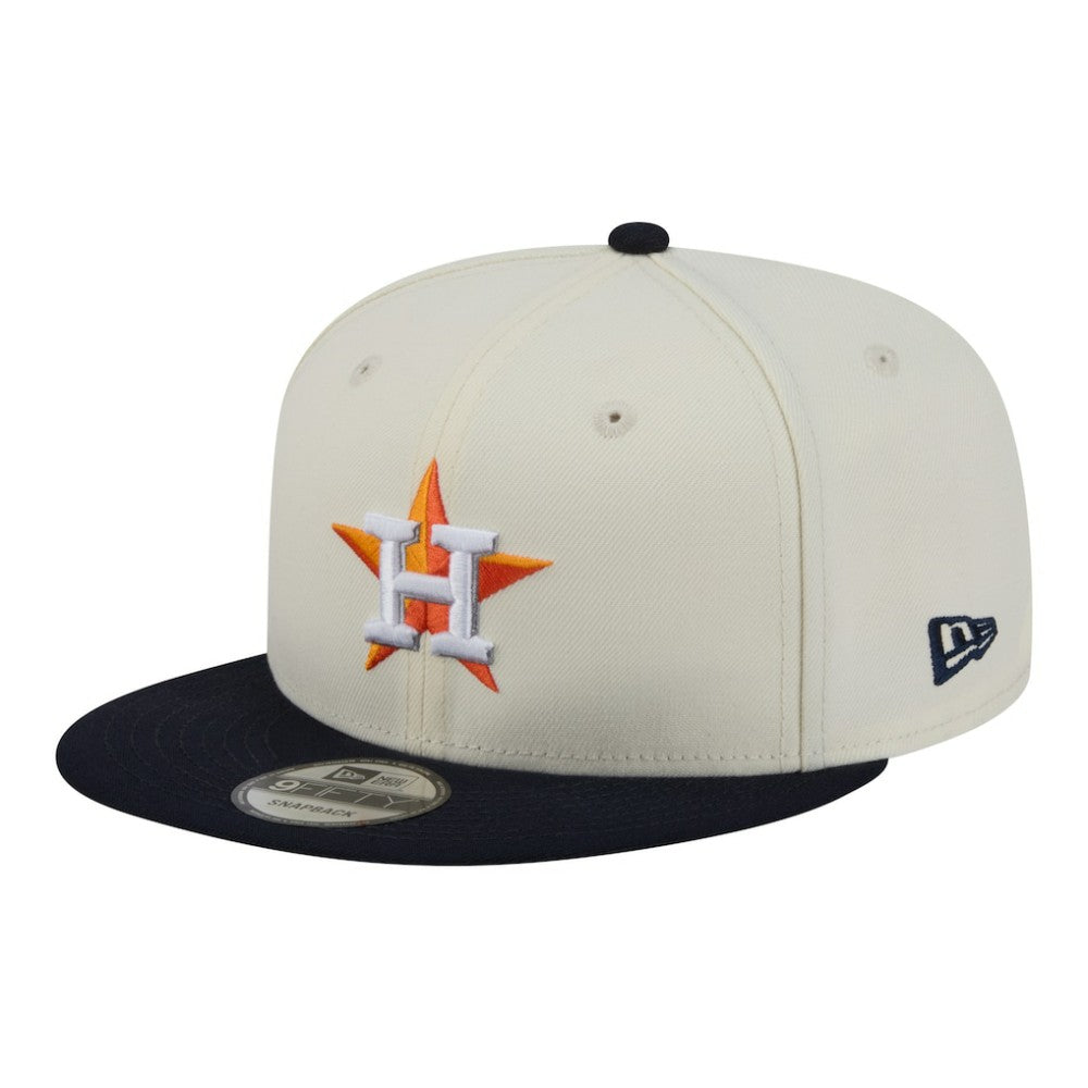 Houston Astros New Era Localized 9FIFTY Snapback Hat - Cream/Navy - New Era Online