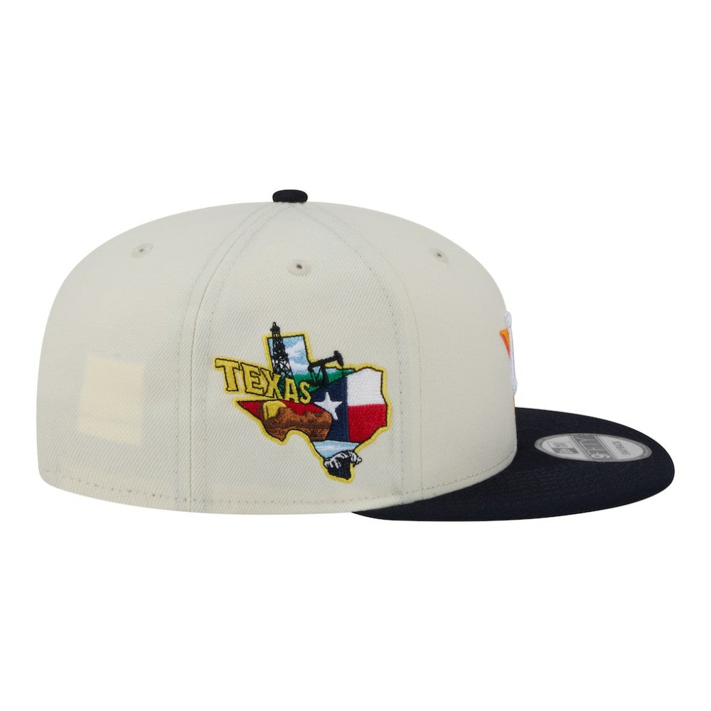Houston Astros New Era Localized 9FIFTY Snapback Hat - Cream/Navy - New Era Online