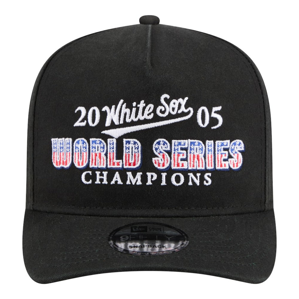Chicago White Sox New Era 2005 World Series Champions Historic 9FIFTY A-Frame Snapback Hat - Black - New Era Discount