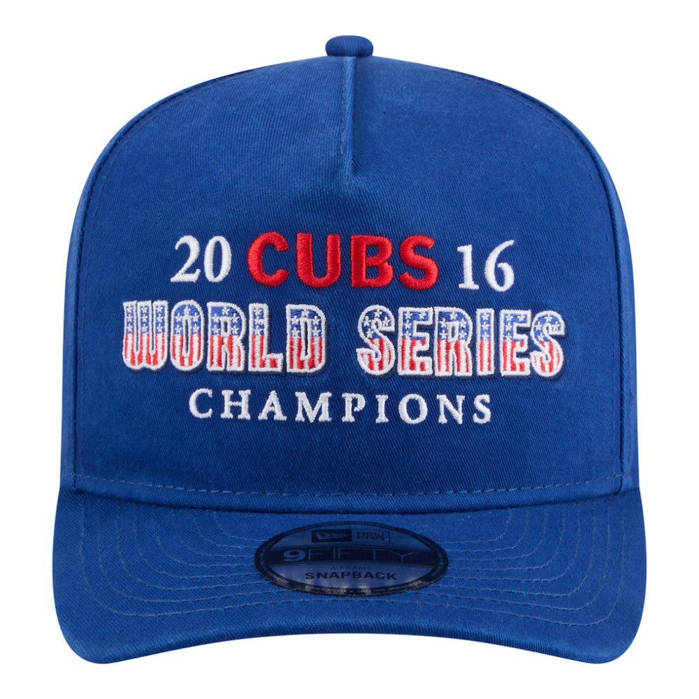 Chicago Cubs New Era 2016 World Series Champions Historic 9FIFTY A-Frame Snapback Hat - Royal - New Era Online