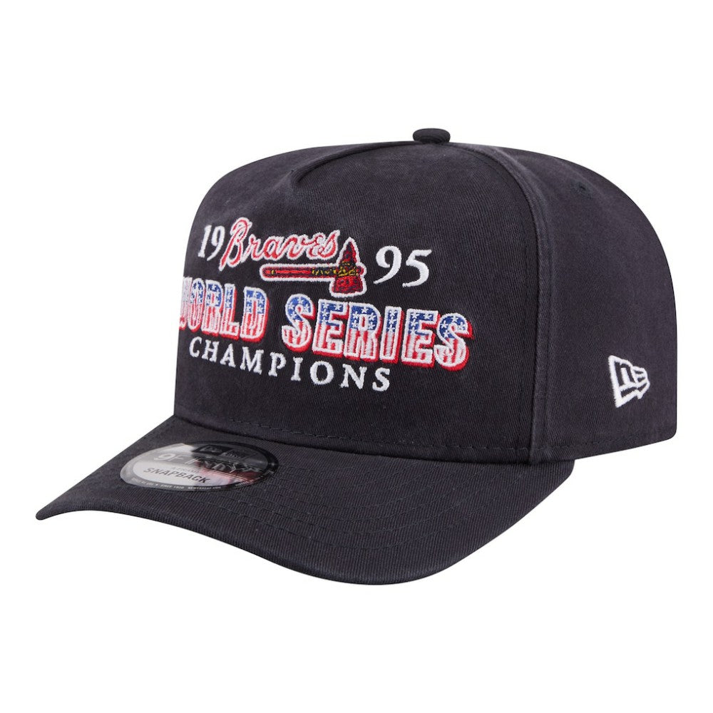 Atlanta Braves New Era 1995 World Series Champions Historic 9FIFTY A-Frame Snapback Hat - Navy - New Era Online