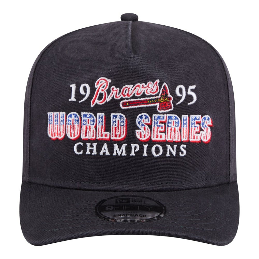Atlanta Braves New Era 1995 World Series Champions Historic 9FIFTY A-Frame Snapback Hat - Navy - New Era Online