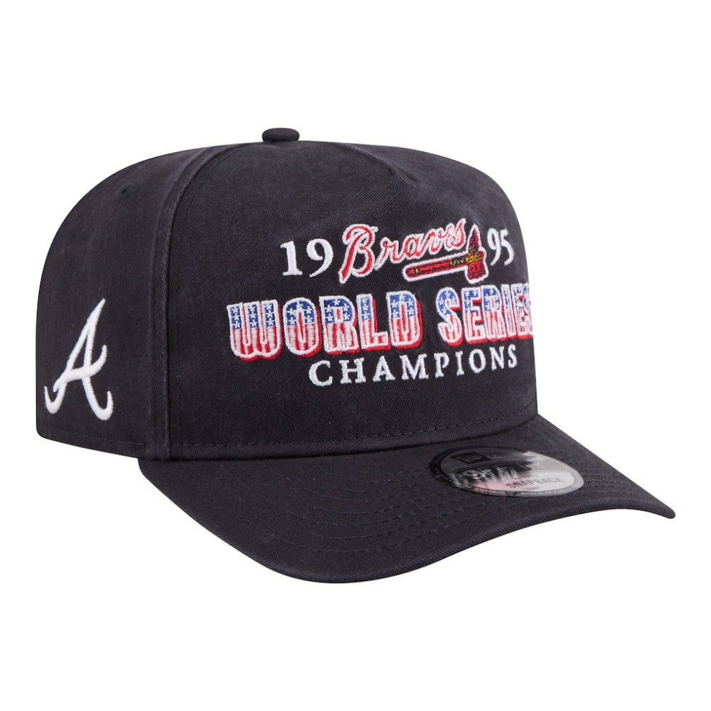 Atlanta Braves New Era 1995 World Series Champions Historic 9FIFTY A-Frame Snapback Hat - Navy - New Era Online