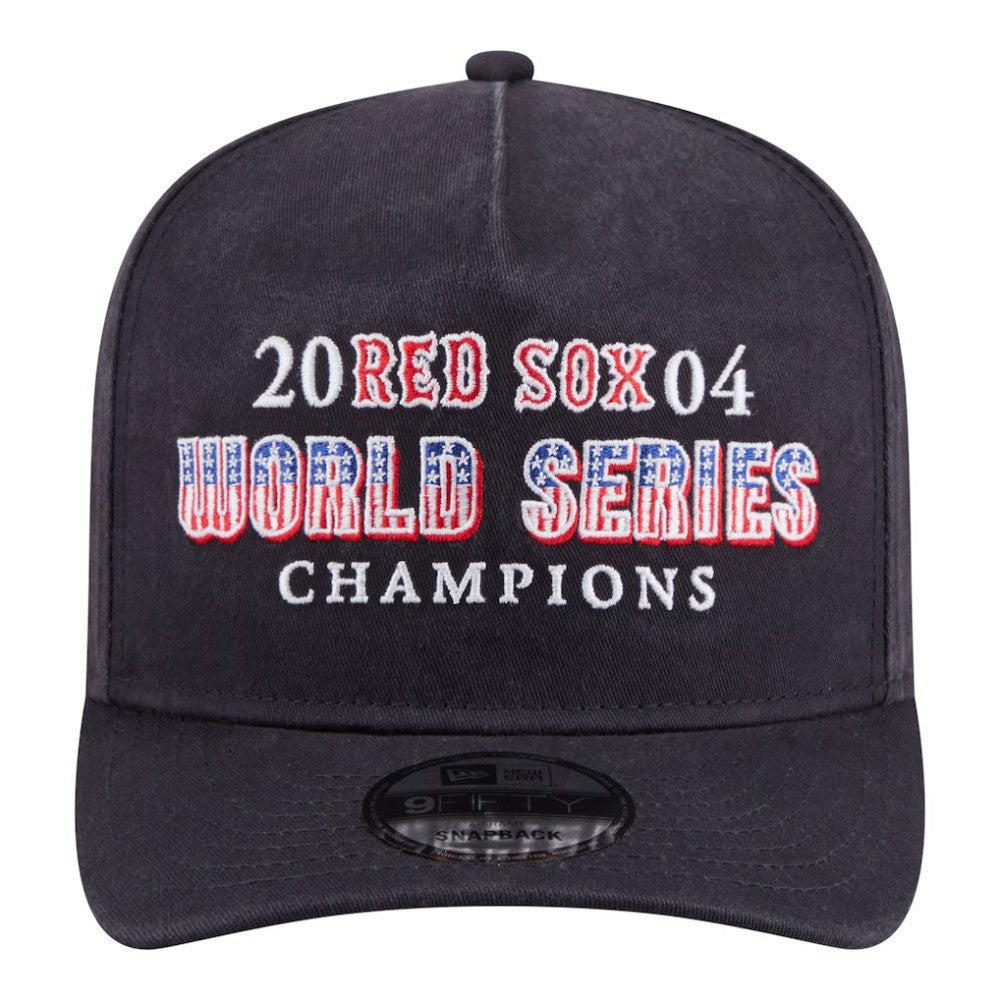 Boston Red Sox New Era 2004 World Series Champions Historic 9FIFTY A-Frame Snapback Hat - Navy - New Era Online