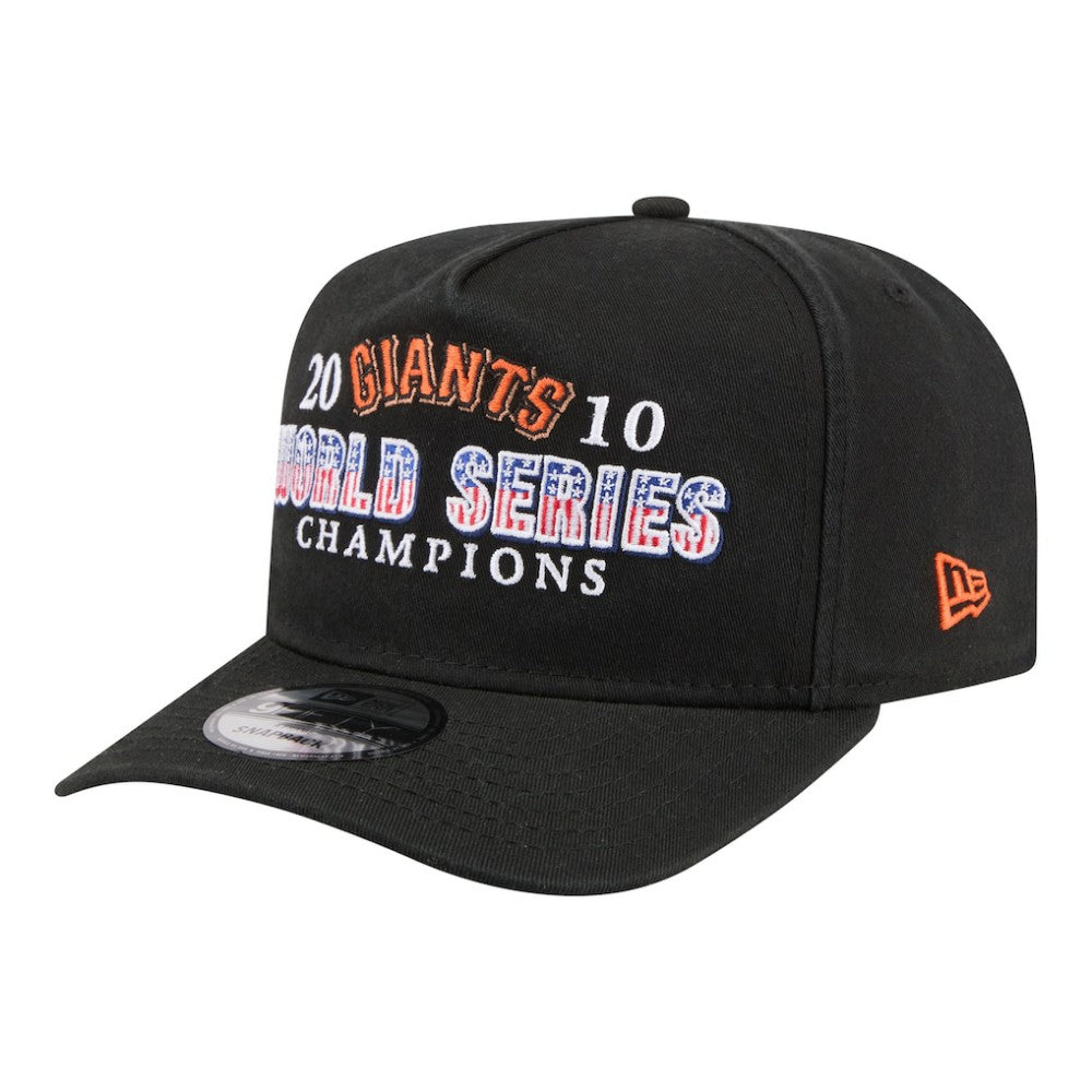 San Francisco Giants New Era 2010 World Series Champions Historic 9FIFTY A-Frame Snapback Hat - Black - New Era Discount