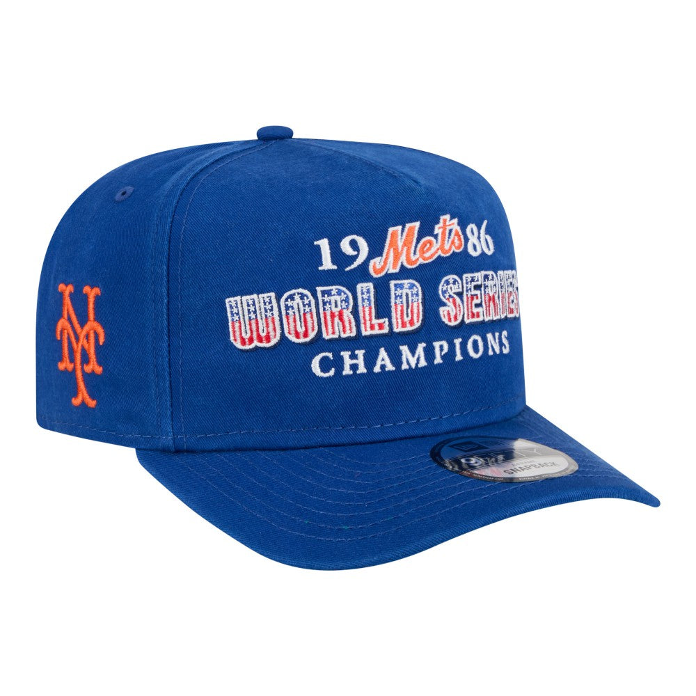 New York Mets New Era 1986 World Series Champions Throwback 9FIFTY A-Frame Snapback Hat - Royal - New Era on Sale