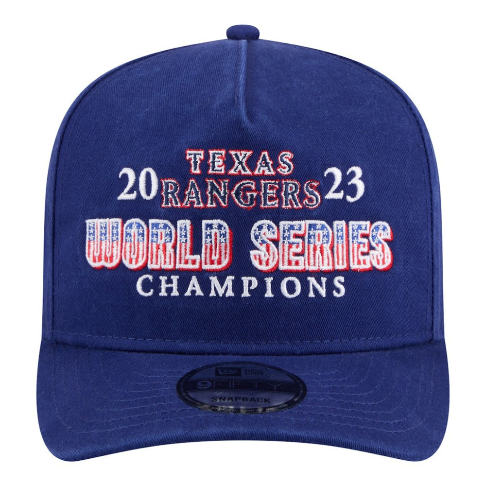 Texas Rangers New Era 2023 World Series Champions Historic 9FIFTY A-Frame Snapback Hat - Royal - New Era on Sale