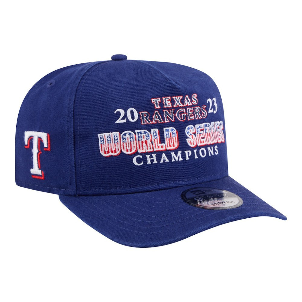 Texas Rangers New Era 2023 World Series Champions Historic 9FIFTY A-Frame Snapback Hat - Royal - New Era on Sale