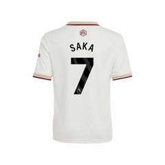 Bukayo Saka Arsenal Youth 2025/26 Third Replica Player Jersey White - Adidas for sale