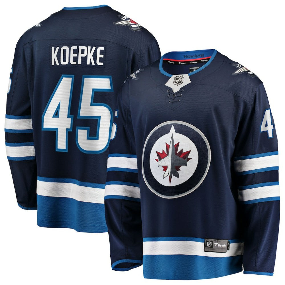 Cole Koepke Winnipeg Jets Fanatics Home Breakaway Jersey - Navy - NHL 203292099