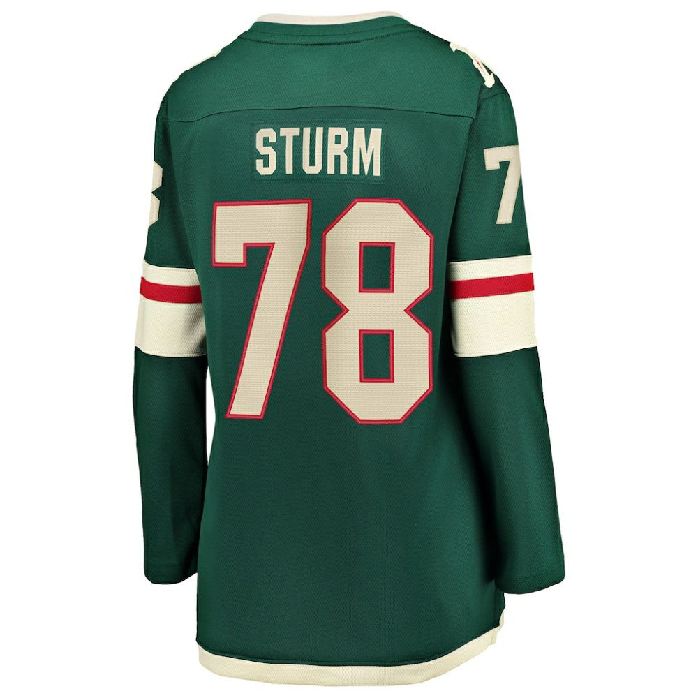 Nico Sturm Minnesota Wild Fanatics Women's Home Breakaway Jersey - Green - NHL 203292104