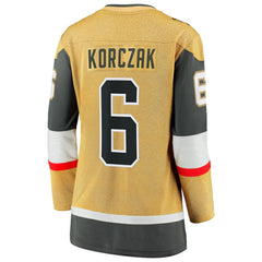 Kaedan Korczak Vegas Golden Knights Fanatics Women's Home Breakaway Jersey - Gold - NHL 203292108