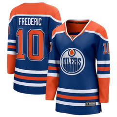 Trent Frederic Edmonton Oilers Fanatics Women's Home Breakaway Jersey - Royal - NHL 203292112