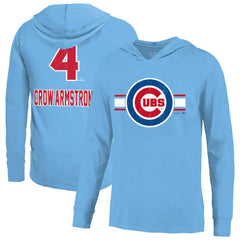 Pete Crow-Armstrong Chicago Cubs Majestic Threads Lightweight Name & Number Hoodie - Light Blue - MLB Sale