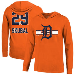 Tarik Skubal Detroit Tigers Majestic Threads Lightweight Name & Number Hoodie - Orange - MLB Online