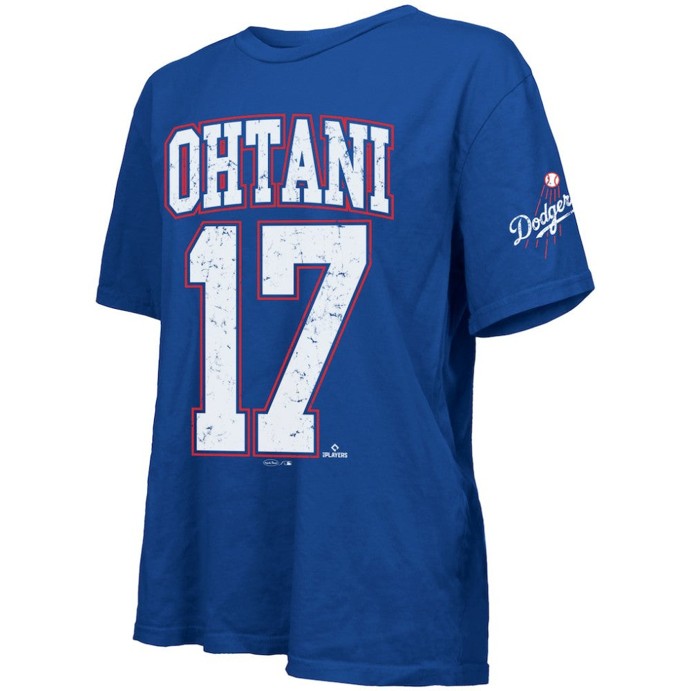 Shohei Ohtani Los Angeles Dodgers Majestic Threads Women's Oversized Name & Number T-Shirt - Royal - MLB Discount