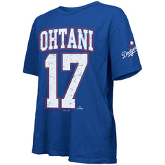 Shohei Ohtani Los Angeles Dodgers Majestic Threads Women's Oversized Name & Number T-Shirt - Royal - MLB Discount