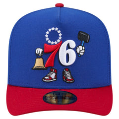Philadelphia 76ers Injection Cartoon Logo A-Frame 59FIFTY Fitted Hat Blue | New Era outlet
