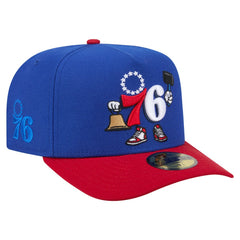 Philadelphia 76ers Injection Cartoon Logo A-Frame 59FIFTY Fitted Hat Blue | New Era outlet