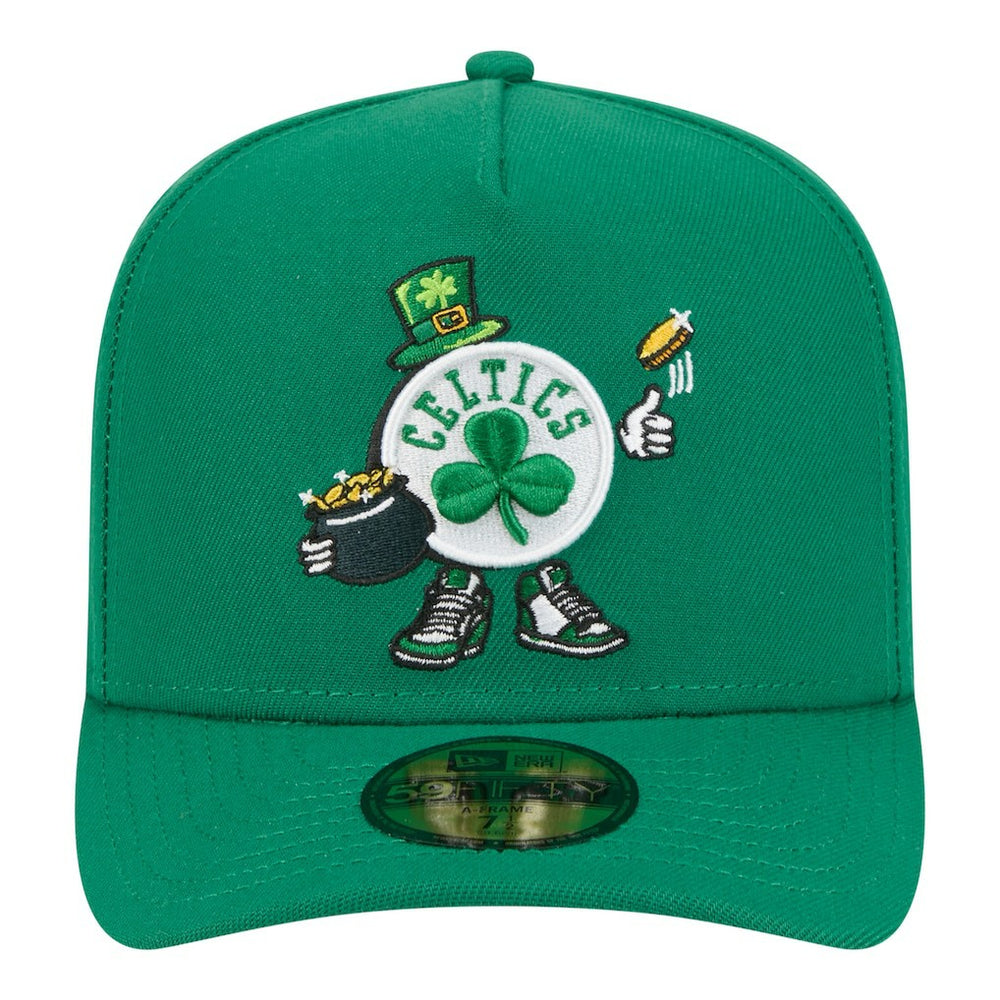 Boston Celtics Injection Cartoon Logo A-Frame 59FIFTY Fitted Hat Kelly Green | New Era Lifestyle