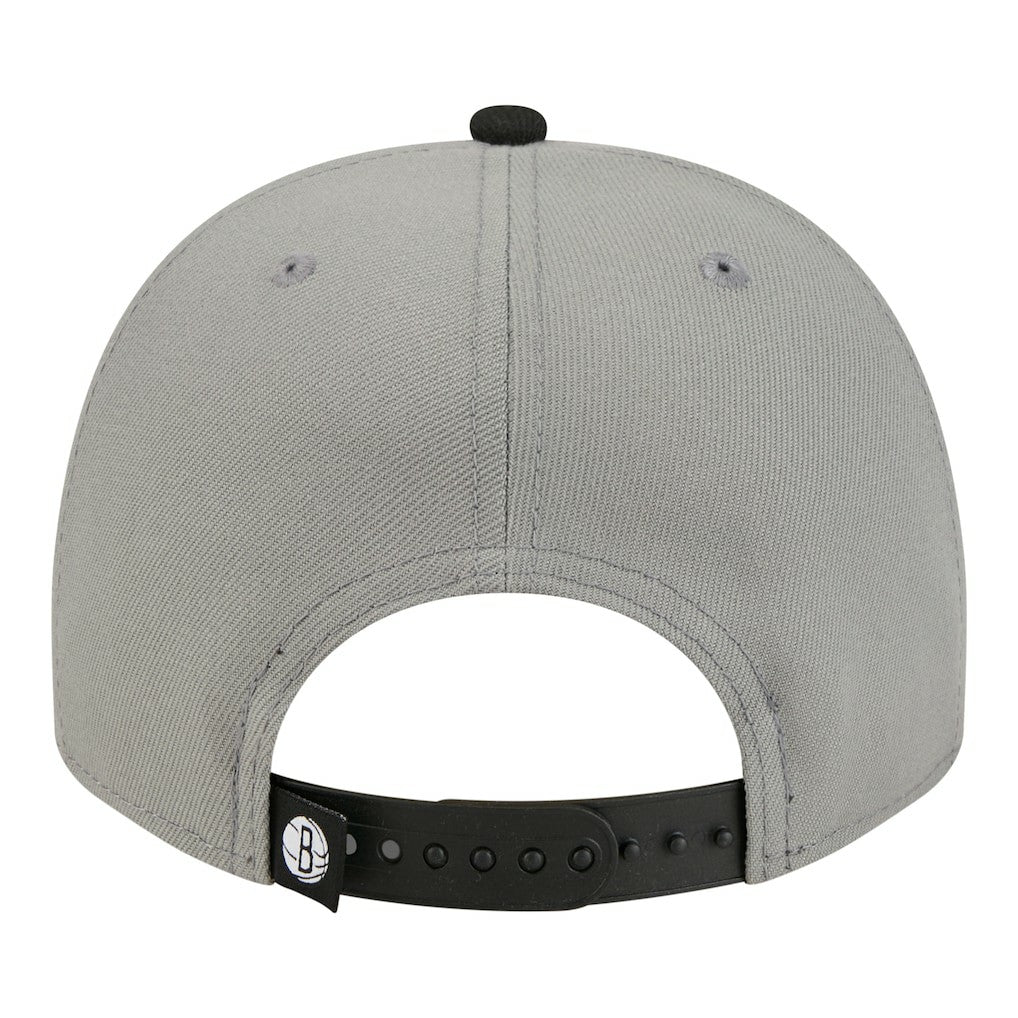 Brooklyn Nets Injection Cartoon Logo A-Frame 9FIFTY Adjustable Hat Gray | New Era